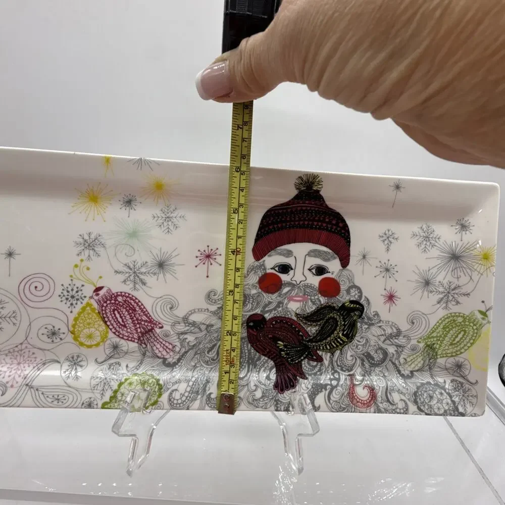 Neiman Marcus Limited Exclusive CHRISTMAS SANTA SERVING PLATTER TRAY RECTANGLE